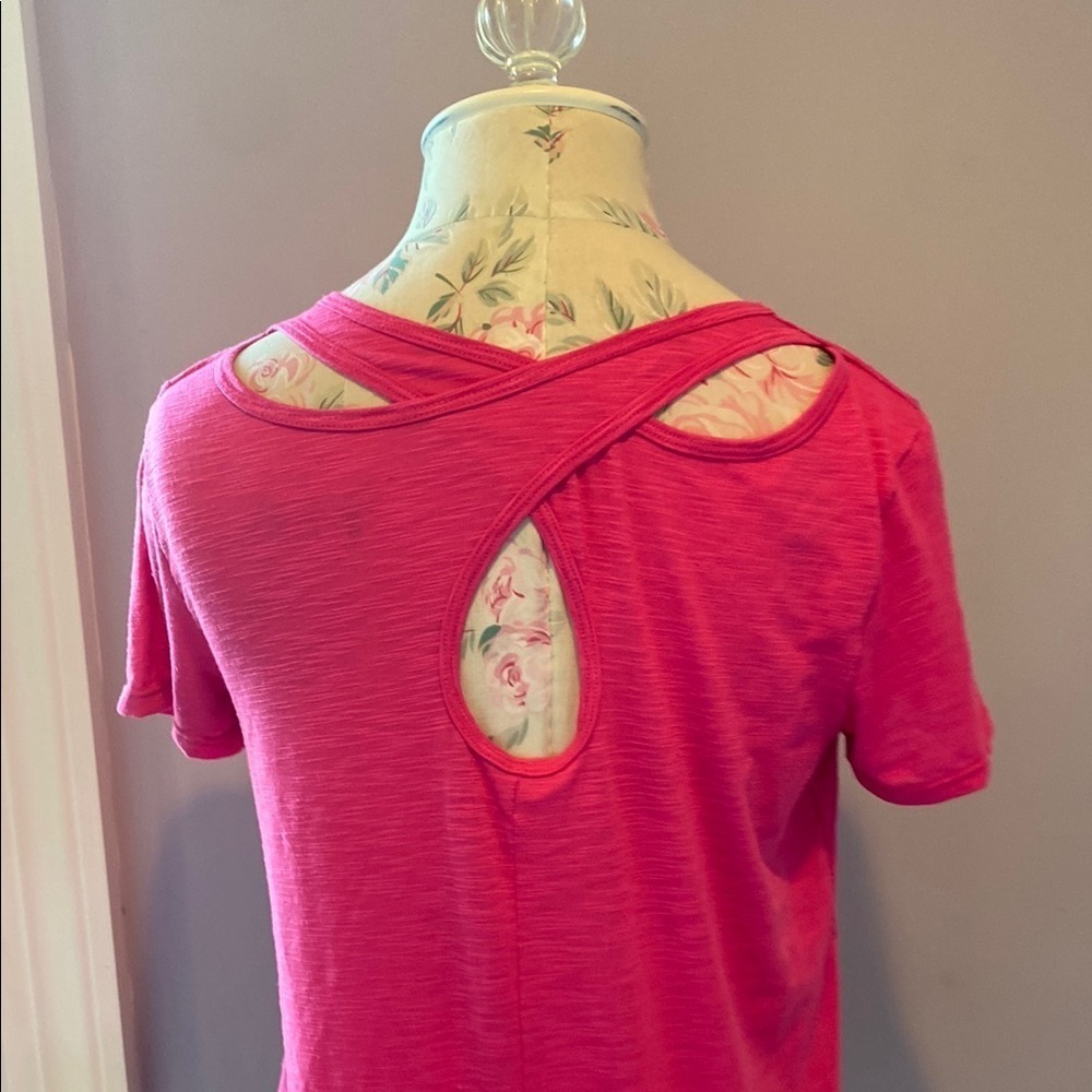 Zella Hot Pink Short Sleeve Tee - Picture 7 of 10